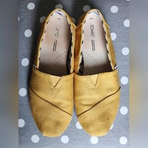 Toms Yellow Classic Alpargata Espadrilles for Women Size 9